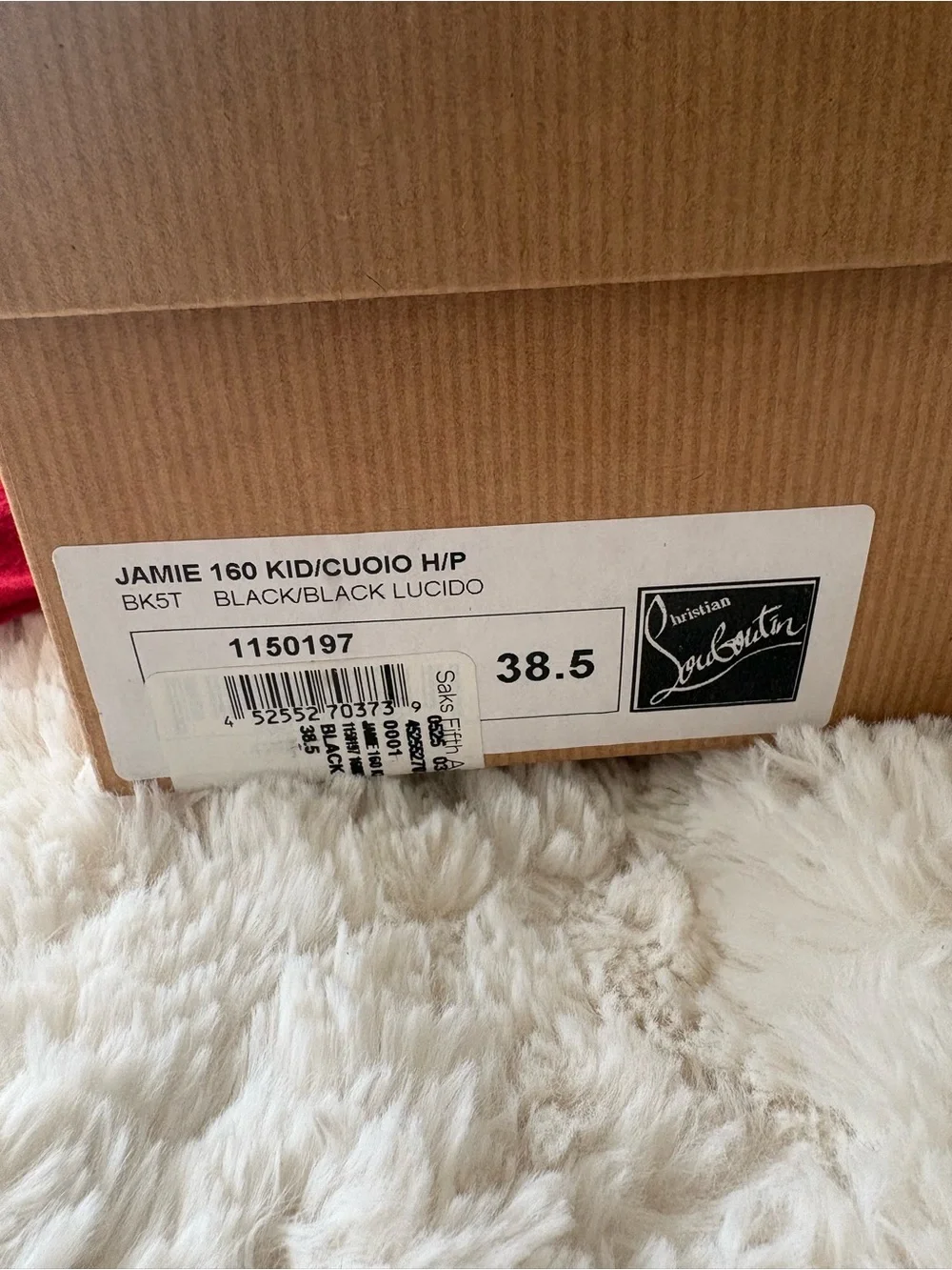 Saks Fifth Avenue Black Leather Platform Peep-Toe Pumps